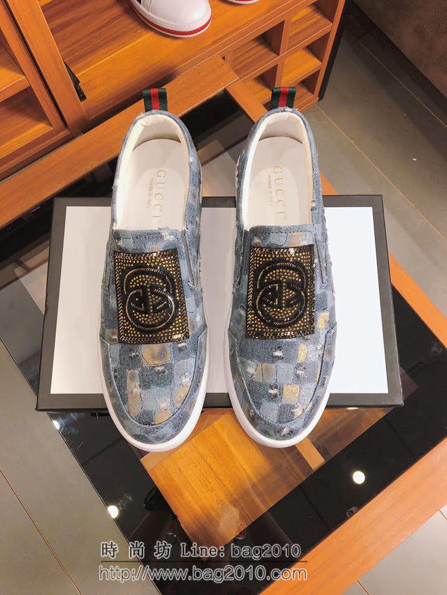 GUCCI男鞋 2019新春米蘭走秀款 古馳專櫃新款 Gucci男士運動休閒鞋  hdnx1331